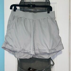 Faherty Gray Athletic Shorts with Elastic Waistband